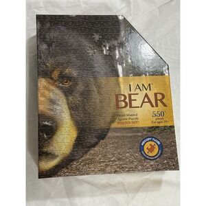 I‎ Am Bear Head Shaped Jigsaw Puzzle 550 PCs by Madd Capp 27" x 26"